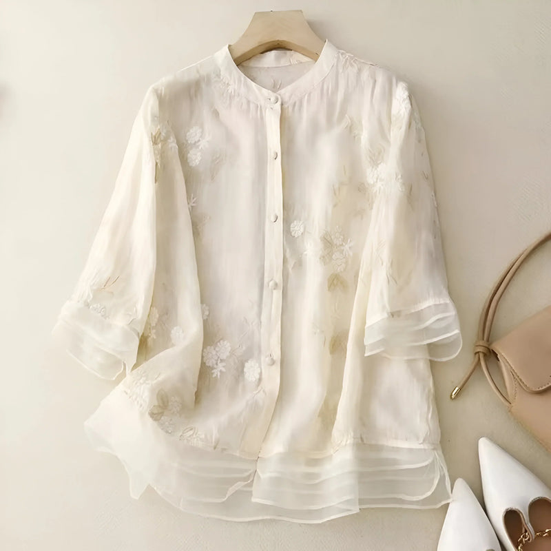 Mila | Top in cotone ricamato