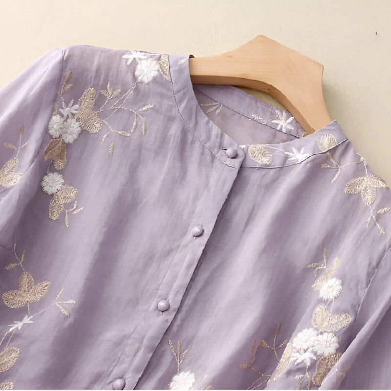 Mila | Top in cotone ricamato