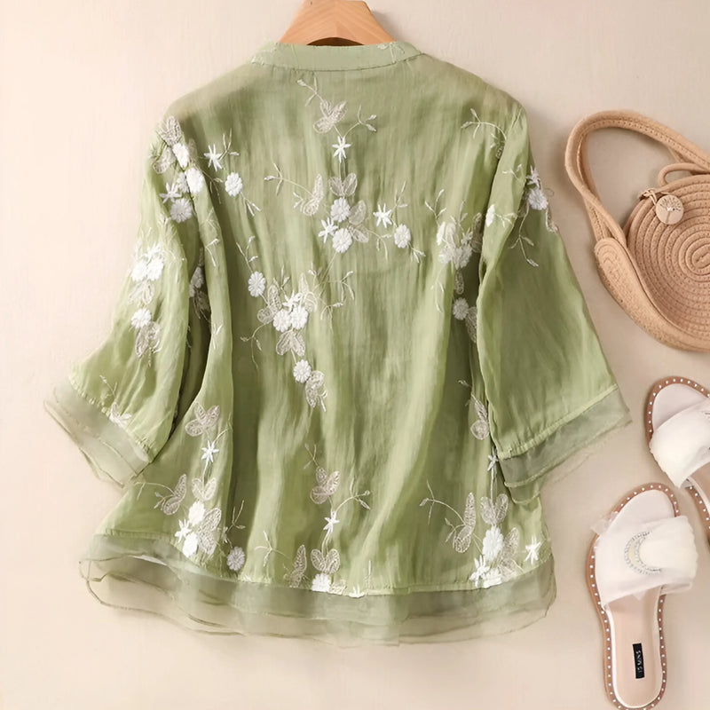 Mila | Top in cotone ricamato