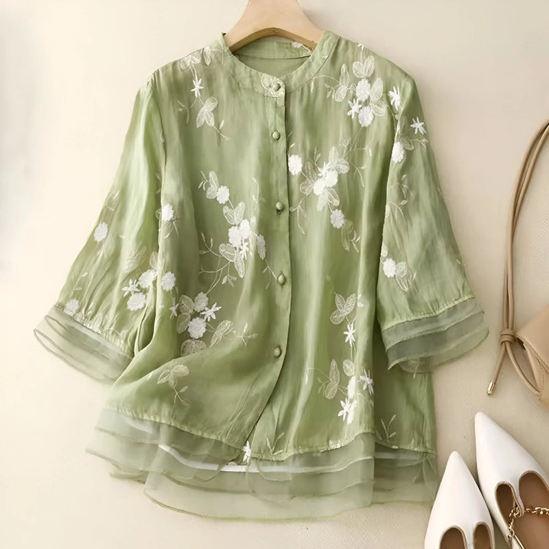 Mila | Top in cotone ricamato