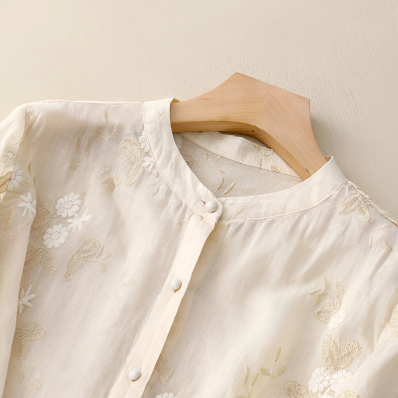 Mila | Top in cotone ricamato