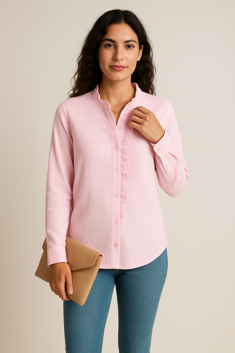 Aurora | Camicia a maniche lunghe con volant