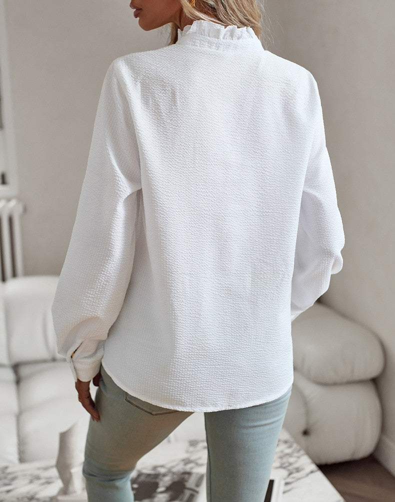 Aurora | Camicia a maniche lunghe con volant