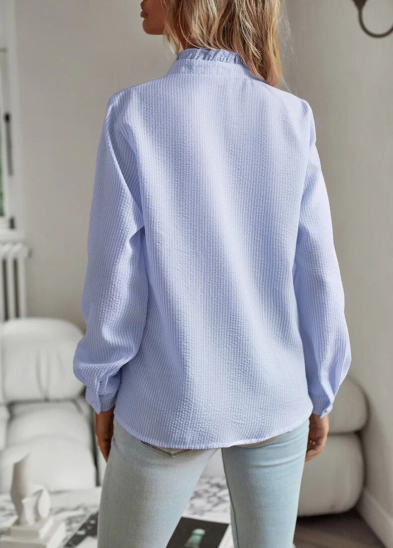Aurora | Camicia a maniche lunghe con volant