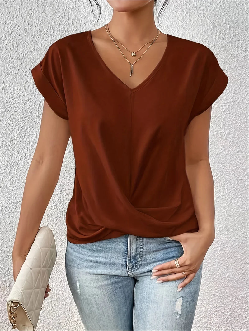 Annalisa | T-shirt casual con scollo a cuore