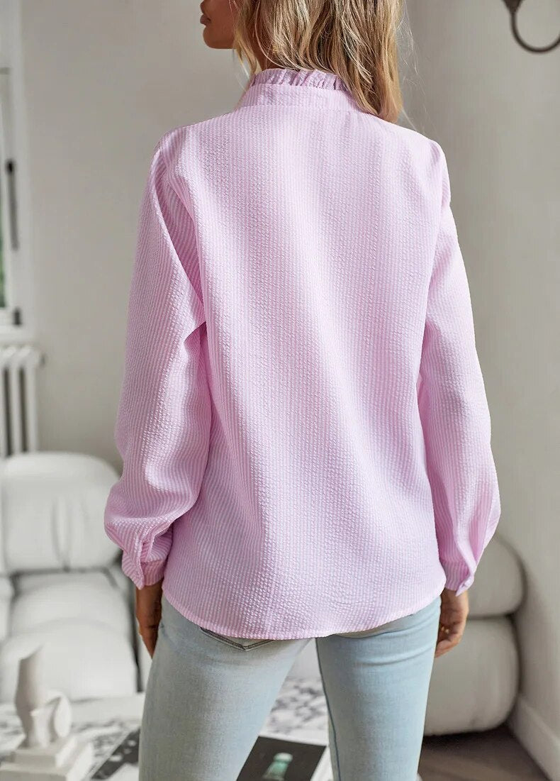 Aurora | Camicia a maniche lunghe con volant