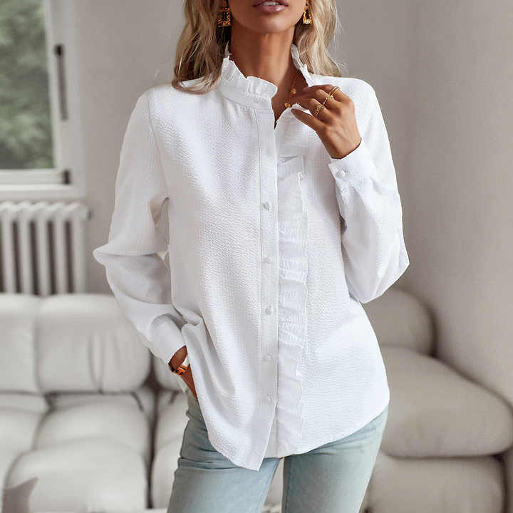 Aurora | Camicia a maniche lunghe con volant